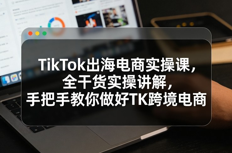 TikTok出海电商实操课，全干货实操讲解，手把手教你做好TK跨境电商-荆楚AI