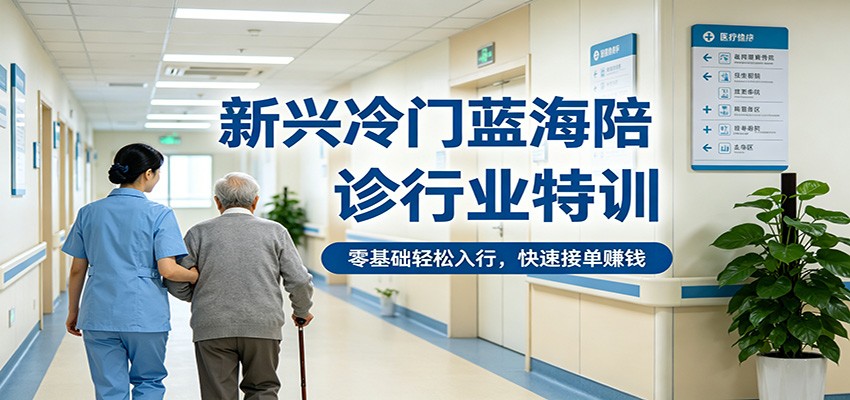 新兴冷门蓝海陪诊行业特训，零基础轻松入行，快速接单赚钱-荆楚AI
