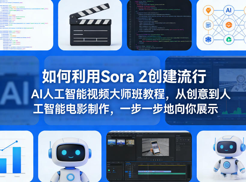 如何利用Sora 2创建流行AI人工智能视频大师班教程，从创意到人工智能电影制作，一步一步地向你展示小淇云库-创业网-网赚副业-网创副业-项目拆解-技术类创业资源网-副业网-免费资源下载小淇云库