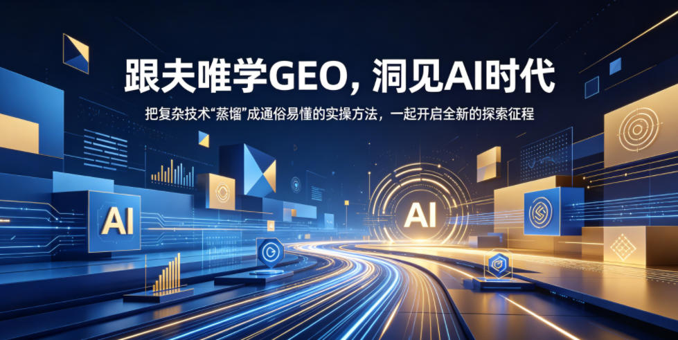 跟夫唯学GEO,洞见AI时代,把复杂技术“蒸馏”成通俗易懂的实操方法,一起开启全新的探索征程-荆楚AI