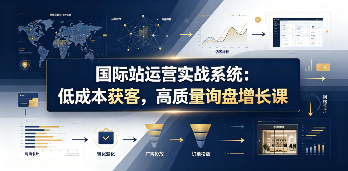 国际站运营实战系统：低成本获客，高质量询盘增长课(更新26年)-荆楚AI