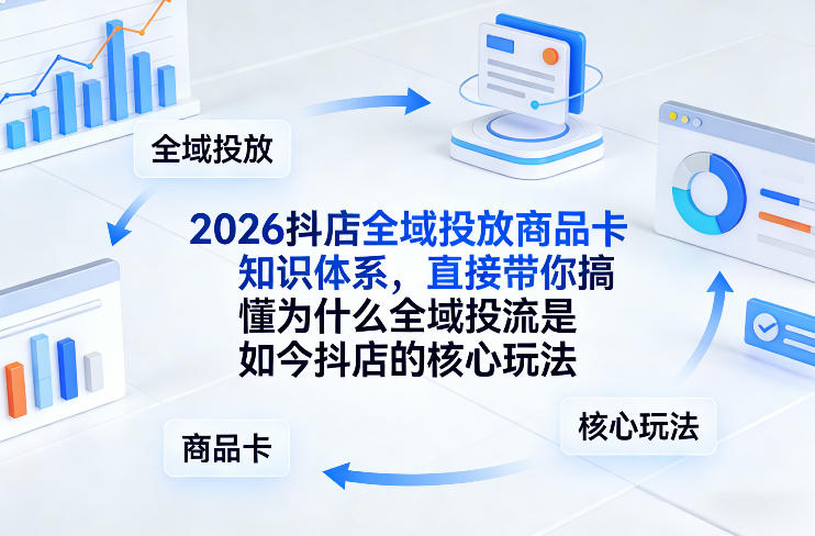 2026抖店全域投放商品卡知识体系，直接带你搞懂为什么全域投流是如今抖店的核心玩法小淇云库-创业网-网赚副业-网创副业-项目拆解-技术类创业资源网-副业网-免费资源下载小淇云库