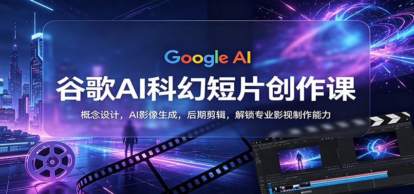 谷歌AI科幻短片创作课：概念设计，AI影像生成，后期剪辑，解锁专业影视制作能力-荆楚AI