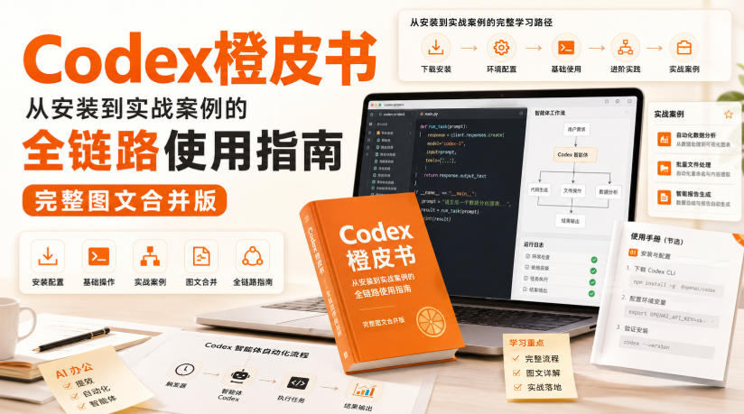 Codex橙皮书,从安装到实战案例的全链路使用指南,完整图文合并版-荆楚AI