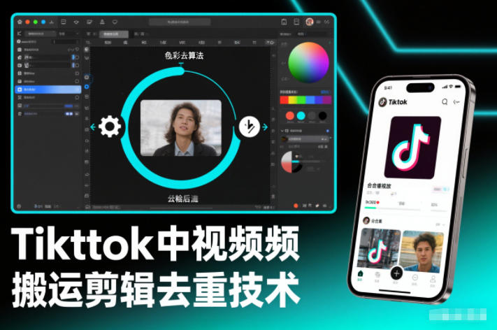 Tiktok中视频纯搬运剪辑去重技术，外来技术，自行测试-荆楚AI