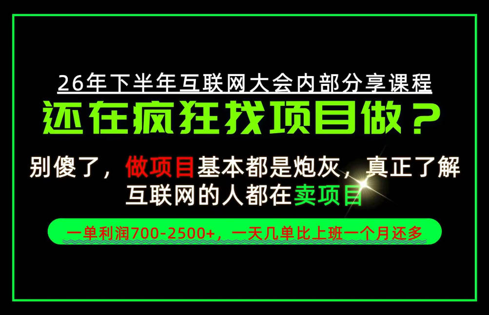 请不要再疯狂的找项目了!卖项目一单700-2.5k+不香吗?当天上手,当天变现!【揭秘】-荆楚AI