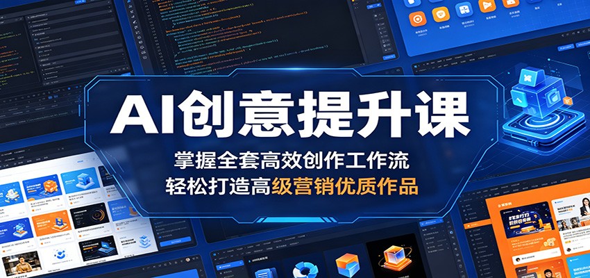 AI创意提升课:掌握全套高效创作工作流,轻松打造高级营销优质作品-荆楚AI