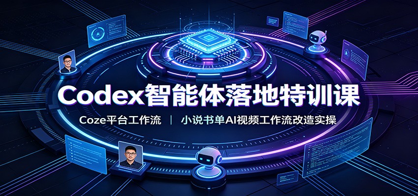 Codex智能体落地特训课：Coze平台工作流，小说书单AI视频工作流改造实操-荆楚AI