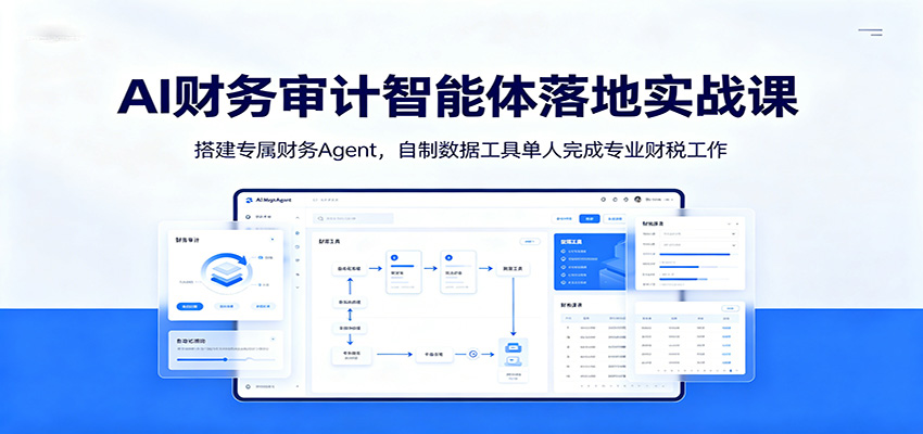 AI财务审计智能体落地实战课:搭建专属财务Agent,自制数据工具单人完成专业财税工作-荆楚AI