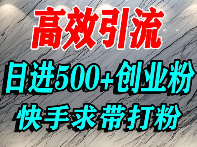 怎么打创业粉?快手求带视角精准引流创业粉,宝妈、学生群体日进500+精准流量小淇云库-创业网-网赚副业-网创副业-项目拆解-技术类创业资源网-副业网-免费资源下载小淇云库