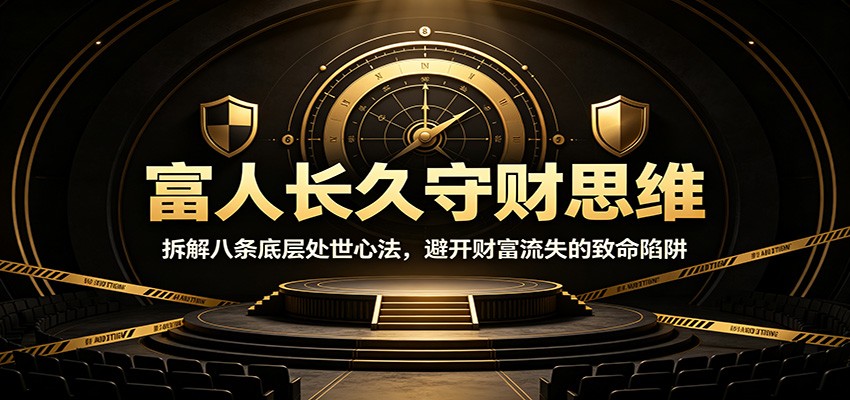 富人长久守财思维：拆解八条底层处世心法，避开财富流失的致命陷阱-荆楚AI