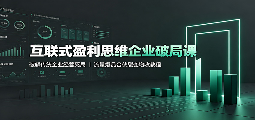 互联式盈利思维企业破局课：破解传统企业经营死局，流量爆品合伙裂变增收教程-荆楚AI