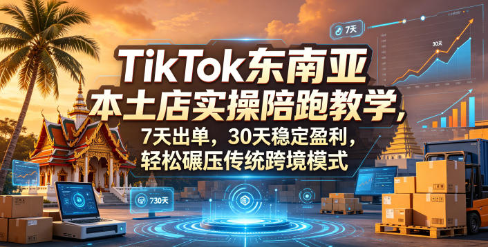 TikTok东南亚本土店实操陪跑教学,7天出单,30天稳定盈利,轻松碾压传统跨境模式(更新0516)-荆楚AI