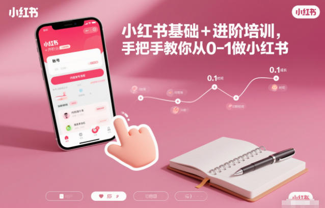 小红书基础+进阶培训,手把手教你从0-1做小红书小淇云库-创业网-网赚副业-网创副业-项目拆解-技术类创业资源网-副业网-免费资源下载小淇云库