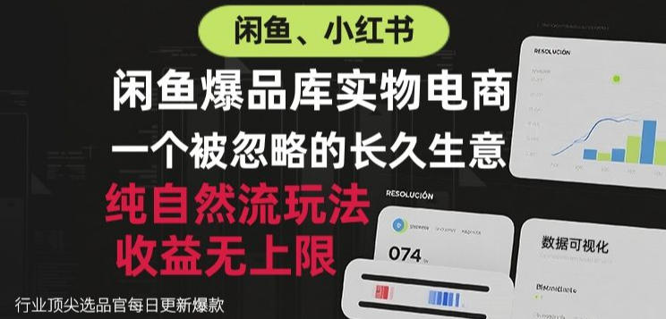 闲鱼小红书实物电商,纯自然流玩法,一个被忽略的长久生意,收益无上限【揭秘】-荆楚AI