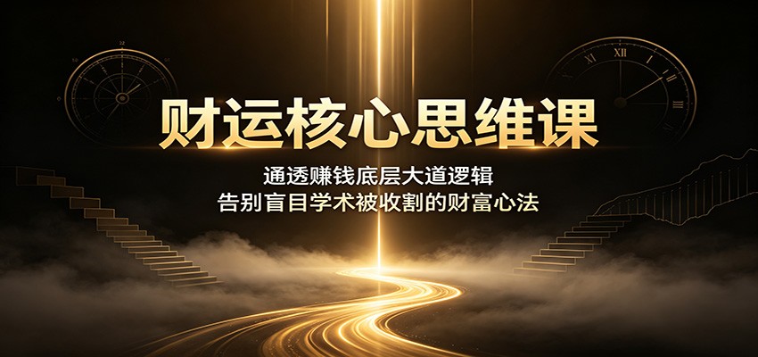 财运核心思维课：通透赚钱底层大道逻辑，告别盲目学术被收割的财富心法-荆楚AI