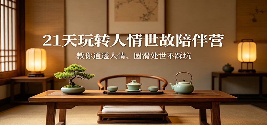 21天玩转人情世故陪伴营：教你通透人情、圆滑处世不踩坑-荆楚AI
