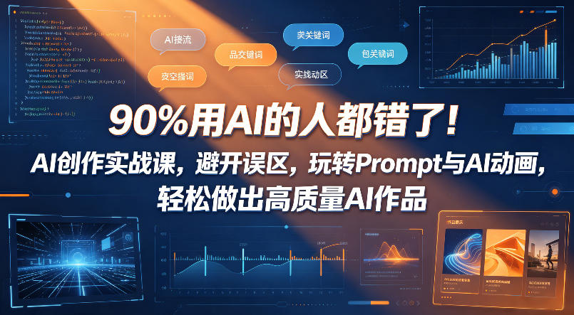 90%用AI的人都错了！AI创作实战课，避开误区，玩转Prompt与AI动画，轻松做出高质量AI作品-荆楚AI