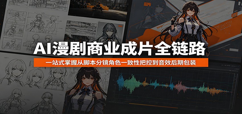 AI漫剧商业成片全链路：一站式掌握从脚本分镜角色一致性把控到音效后期包装-荆楚AI