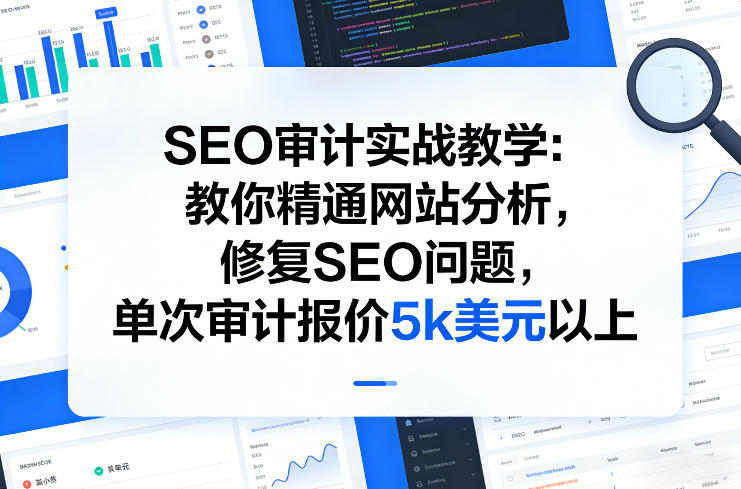 SEO审计实战教学：教你精通网站分析，修复SEO问题，单次审计报价5k美元以上小淇云库-创业网-网赚副业-网创副业-项目拆解-技术类创业资源网-副业网-免费资源下载小淇云库