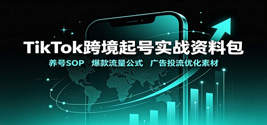 TikTok跨境起号实战资料包：养号SOP，爆款流量公式，广告投流优化素材-荆楚AI