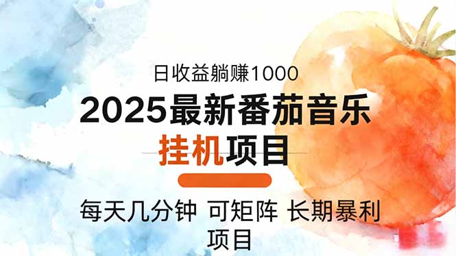 2025年最新番茄音乐人挂机项目,每天几分钟,月入1000+,可矩阵,一台…小淇云库-创业网-网赚副业-网创副业-项目拆解-技术类创业资源网-副业网-免费资源下载小淇云库