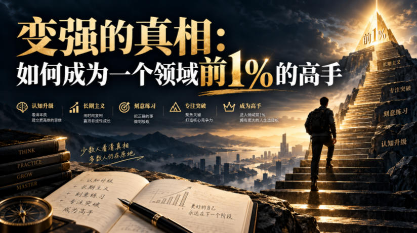付费文章：变强的真相：如何成为一个领域前1%的高手-荆楚AI