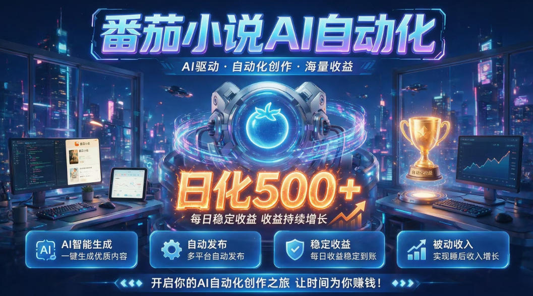 小白可做番茄AI，居家轻创业，每日稳赚500➕，普通人低门槛轻松线上增收【揭秘】-荆楚AI