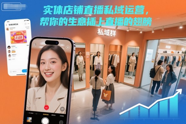 实体店铺直播私域运营，帮你的生意插上直播的翅膀小淇云库-创业网-网赚副业-网创副业-项目拆解-技术类创业资源网-副业网-免费资源下载小淇云库