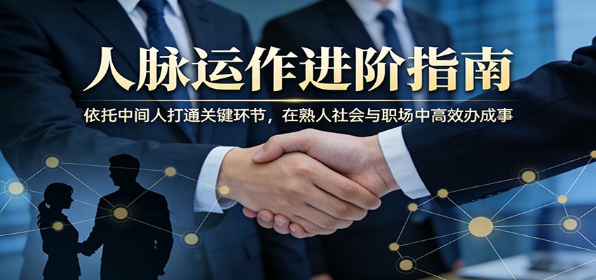 付费文章：人脉运作进阶指南，依托中间人打通关键环节，在熟人社会与职场中高效办成事-荆楚AI