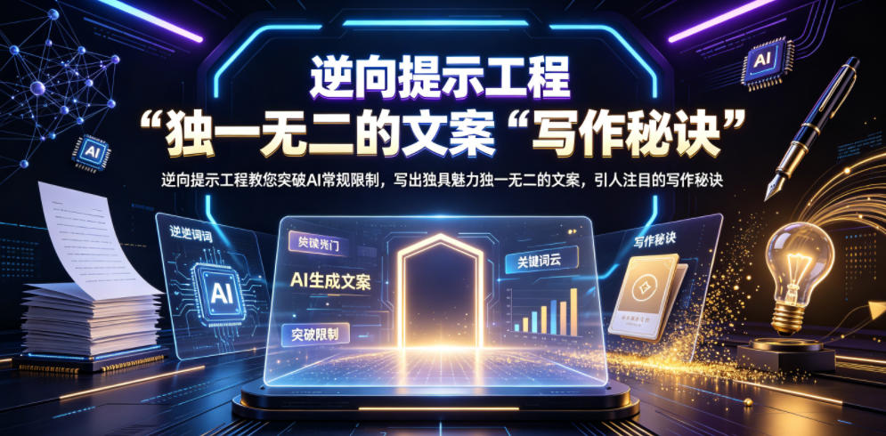 逆向提示工程教您突破AI常规限制,写出独具魅力独一无二的文案,引人注目的写作秘诀【原创双语字幕】-荆楚AI