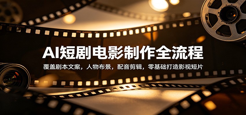 AI短剧电影制作全流程：覆盖剧本文案，人物布景，配音剪辑，零基础打造影视短片-荆楚AI