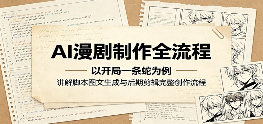 AI漫剧制作全流程:以开局一条蛇为例,讲解脚本图文生成与后期剪辑完整创作流程-荆楚AI