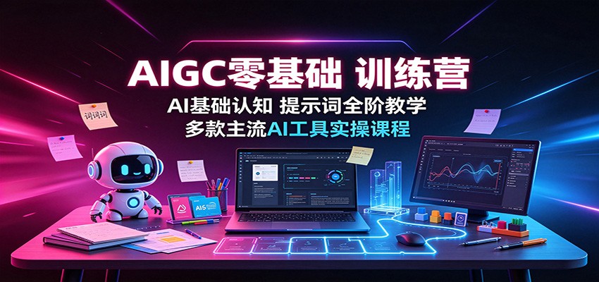 AIGC零基础训练营:AI基础认知,提示词全阶教学,多款主流AI工具实操课程-荆楚AI