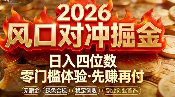 2026美金对冲套利，无赠金对冲策略保驾护航，低门槛易上手实操。单人单日收益2000+小淇云库-创业网-网赚副业-网创副业-项目拆解-技术类创业资源网-副业网-免费资源下载小淇云库