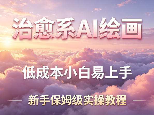 治愈系AI绘画提示词项目，低成本小白易上手，每天10分钟，新手保姆级实操教程-荆楚AI