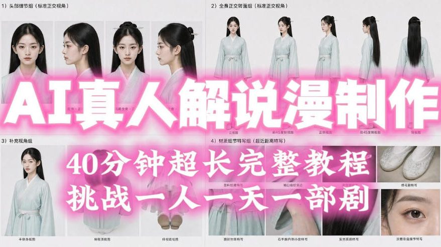 2026年AI真人解说漫剧自动批量化制作教程,40分钟超长完整,自动批量化制作,挑战一人一天一部剧!-荆楚AI