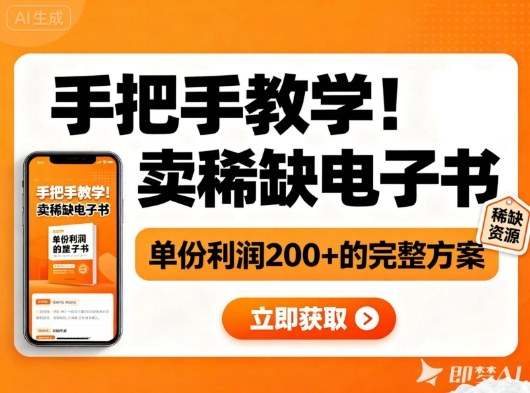 手把手教学！在小红书卖稀缺电子书，单份利润2张+的完整方案小淇云库-创业网-网赚副业-网创副业-项目拆解-技术类创业资源网-副业网-免费资源下载小淇云库