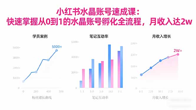 2025小红书水晶账号速成课:快速掌握从0-1水晶账号孵化全流程,月收入达2w小淇云库-创业网-网赚副业-网创副业-项目拆解-技术类创业资源网-副业网-免费资源下载小淇云库