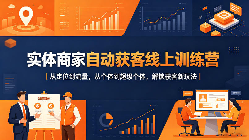 实体商家自动获客线上训练营｜从定位到流量，从个体到超级个体，解锁获客新玩法-荆楚AI