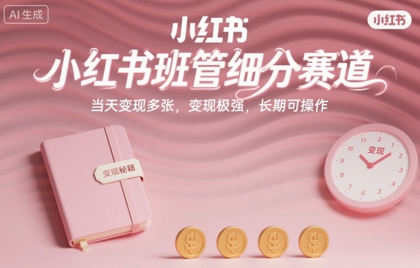 小红书班管细分赛道，当天变现多张，变现极强，长期可操作小淇云库-创业网-网赚副业-网创副业-项目拆解-技术类创业资源网-副业网-免费资源下载小淇云库