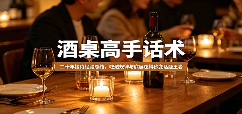 酒桌高手话术：二十年接待经验总结，吃透规律与底层逻辑秒变话题王者-荆楚AI