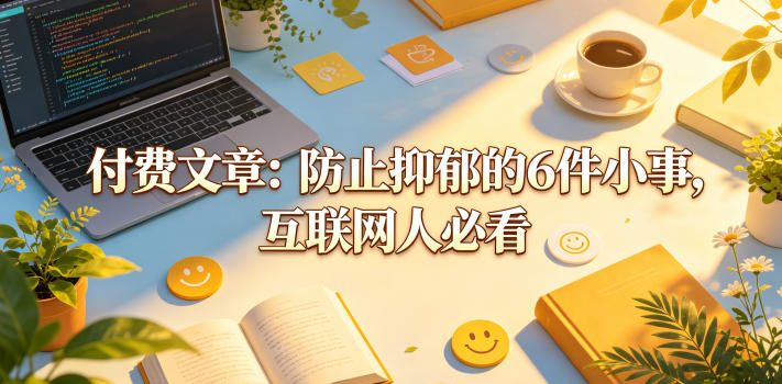 付费文章：防止抑郁的6件小事，互联网人必看！-荆楚AI