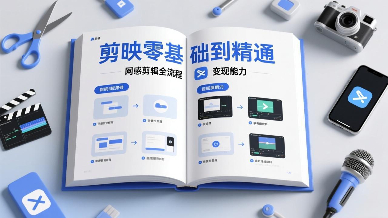 剪映零基础也能快速上手，从入门到精通掌握网感剪辑全流程，掌握能直接变现的剪辑能力小淇云库-创业网-网赚副业-网创副业-项目拆解-技术类创业资源网-副业网-免费资源下载小淇云库