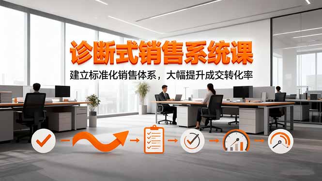 诊断式销售系统课,建立标准化销售体系,大幅提升成交转化率小淇云库-创业网-网赚副业-网创副业-项目拆解-技术类创业资源网-副业网-免费资源下载小淇云库