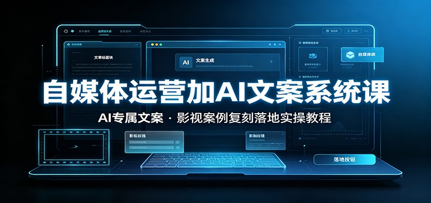 自媒体运营加AI文案系统课::AI专属文案,影视案例复刻落地实操教程-荆楚AI