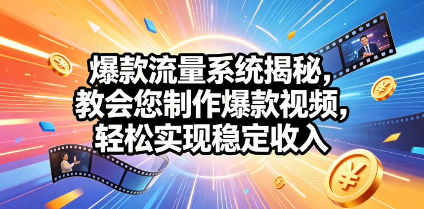 爆款流量系统揭秘,教会您制作爆款视频,轻松实现稳定收入【原创双语字幕】-荆楚AI
