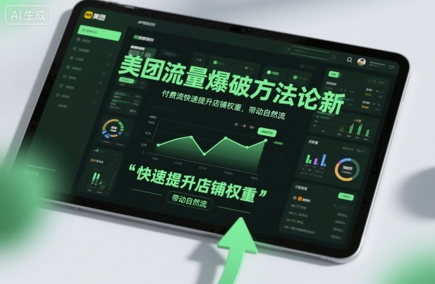 美团流量爆破方法论,付费流快速提升店铺权重,带动自然流-荆楚AI