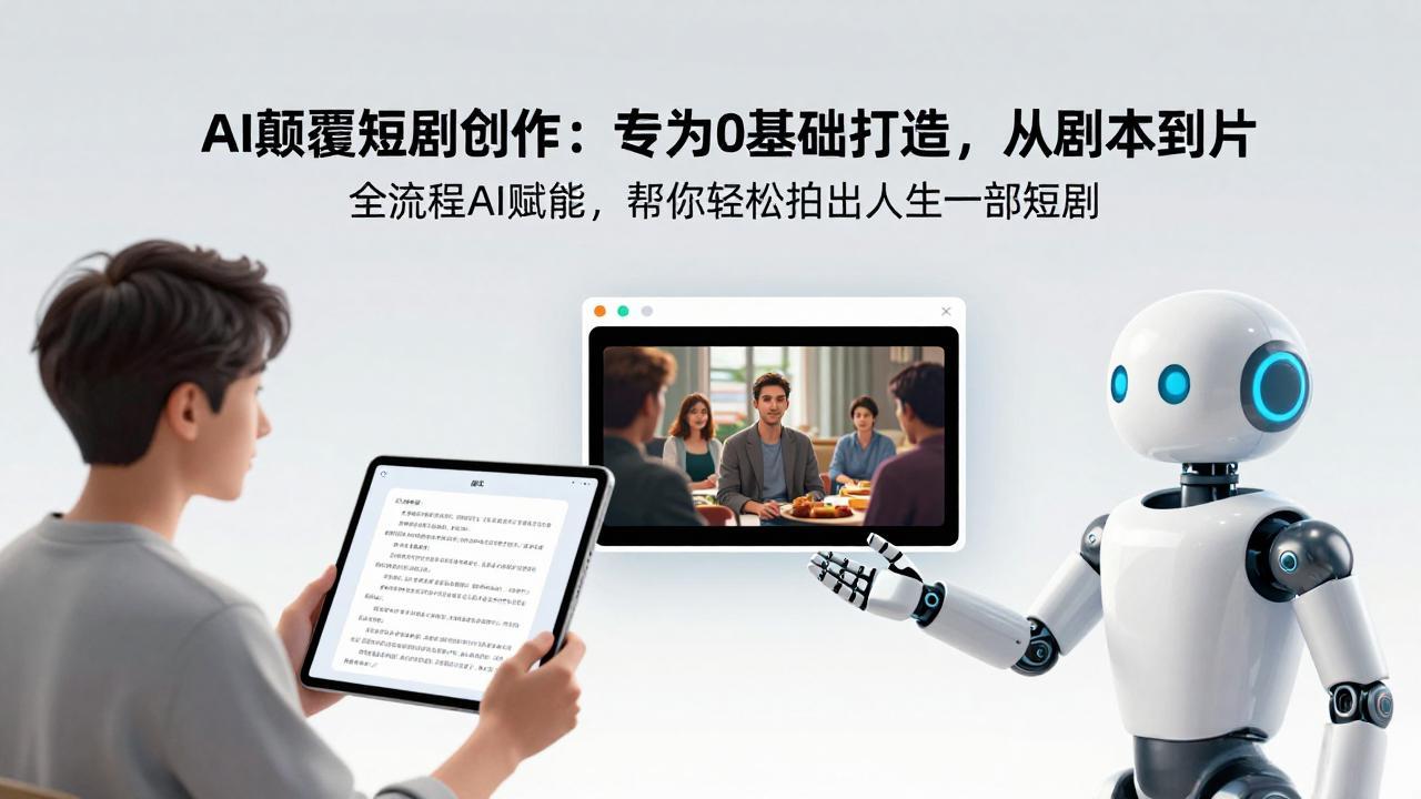 AI颠覆短剧创作:专为0基础打造,从剧本到成片全流程AI赋能,帮你轻松拍出人生第一部短剧小淇云库-创业网-网赚副业-网创副业-项目拆解-技术类创业资源网-副业网-免费资源下载小淇云库
