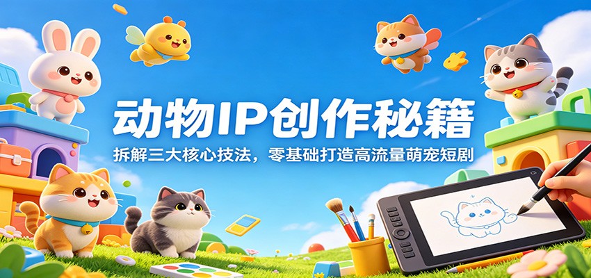 动物IP创作秘籍：拆解三大核心技法，零基础打造高流量萌宠短剧-荆楚AI